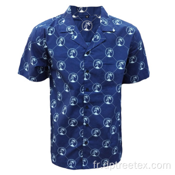 Chemise de loisirs d&#39;été à manches courtes en coton masculin